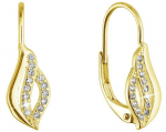 Evolution Group Matching auksinis-plated earrings Waves with zircons 11542.1/AU