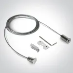 Magnetinių sistemų bėgelio MINI/MIDI pakabinimo rinkinys, baltas, 42026A/W