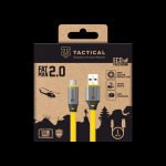 Tactical Fat Man 2.0 kabelis USB-A/USB-C 1m geltonos spalvos