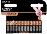 Baterijos DURACELL Simply AAA, 12 vnt.