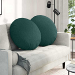 Sėdynių pagalvėlės 2 pcs Tamsiai žalia &Oslash;60 x 21 cm audinys