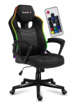 Žaidimų kėdė Huzaro Force 2.5 RGB Carbon Mesh su pa&scaron;vietimu Gaming Chair, Juoda (Pažeista pakuotė)