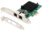DIGITUS KARTA SIECIOWA PCIE su laidu 2X RJ45 GIGABIT 10/100/1000MBPS LOW PROFILE DN-10132