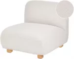 Sofa Beliani 1 vietos modulis AMLI, kreminės baltos spalvos Boucle audinys