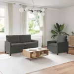 Sofa Sofos komplektas 2 vnt. Tamsiai pilka Audinys