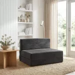 Sulankstomas Sofos Lova Tamsiai pilka 70 x 72 x 60 cm Audinys