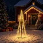 LED kalėdinė eglutė 285 cm 1550 LED &Scaron;ilta balta Plienas Juoda