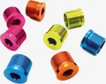 INOPARTS Pedalų a&scaron;ių veržlės MAGPED COLOURED SPINDLE CAPS, ENDURO2/ULTRA2 modeliams (NAUJA)