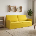 3 vietų sofa Geltona 190 x 81 x 82 cm Aksomas