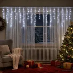 Užuolaidų girliandos 210 LED &Scaron;alta balta 500 x 72 cm