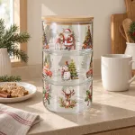 Bamboo Stiklinis stiklainis su bambukiniu dangteliu, 550 ml