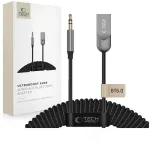 TECH-PROTECT ULTRABOOST AU04 garso adapteris AUX Bluetooth 6.0 pilkas