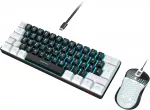 Klaviatūra RedThunder laidinis žaidimų klaviatūros ir pelės rinkinys, 62 klavi&scaron;ų QWERTZ, RGB, 7200 DPI