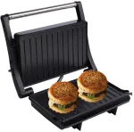 Panini keptuvė ir kontaktinis grilis SL-106, 1000 W, nepridegančios plok&scaron;tės, juoda