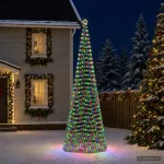 LED blizganti kalėdinė eglutė su smeigtuku EKENAS 500 cm
