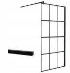 Du&scaron;o sienelė su nutekėjimu ir slenksčiu Walk-in 90x200 stiklo ra&scaron;tas 8mm