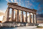 Yongfoto 3 x 2 m vinilo nuotraukų fonas, vintažinė architektūra, Graikija, Atėnė, Akropolis, Partenono &scaron;ventykla, fotografijos fonas foto būdelės vakarėliui, foto studijos rekvizitai