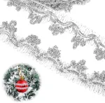 Xcsj 14.2 jardų metalizuota pynimo nėrinių apdaila sidabrinė metalizuota pynimo nėrinių apdaila dekoruota kutais metalizuota nėrinių juostelė apdailos ir juostelės siuvimui kalėdoms, kostiumų "pasidaryk pats" siuvimui (sidabrinė)