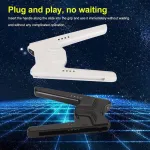 Joycon įkrovimo rankena, skirta ns switch ir oled modeliui, ne&scaron;iojamas v formos joycon valdiklio įkroviklis su led indikatoriumi ir įkrovimo laidu, galima žaisti įkraunant, juodas