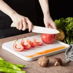 Verbena linn pjaustymo lentelės, 1 pjaustymo lentelės rinkinys, 2 dydžiai, u formos dizainas, pp medžiagos pjaustymo lentelės mėsai ir daržovėms pjaustyti virtuvėje