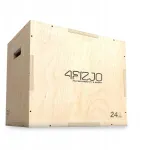 4Fizjo Plyometrinė dėžė Jump Box Gym skirta crossfit ir &scaron;uolių treniruotėms, medinė