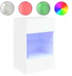 TV staliukas Pakabinama Tv spintelė Led Rgb 40x30x60,5 cm balta