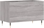Vinilinė plok&scaron;telė Vinilinių plok&scaron;telių spintelė, pilka, 74,5x38x48cm, mediena
