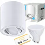 Ledtechnics Judantis Led lubinis &scaron;viestuvas "spot" Gu10 10w, baltas matinis