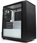 Tecware nexus air m2 mini tower case juodas/baltas matx korpusas su 3 120 mm ventiliatoriais, juodas