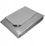 Brezentas su kilpomis, 8x10 m 180g/m&sup2;, pilkas