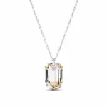 Diamond Sky Jewelry Kaklo papuo&scaron;alas moterims DiamondSky &bdquo;Symbiosis (Golden Shadow)&ldquo; su Swarovski kristalais