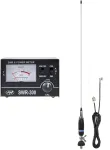 PNI S9 CB antena, 120 cm, su &bdquo;butterfly&ldquo; tipo laikikliu, 4 m RG58 kabeliu ir PNI SWR-300 reflektometru SWR matavimui