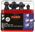 Ruko A102156f Grąžtų su įgilinimu ir at&scaron;erpetojimo rinkinys, padengtas titanu