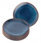 Altom Design Reactive Navy Mėlyna desertiniai lėk&scaron;tės, 6 vnt., 20,5 cm
