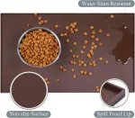 Vivaglory &Scaron;unų maisto kilimėlis, kačių ir &scaron;unų maitinimo kilimėlis, ne&scaron;varumus sulaikantis vandeniui atsparus silikoninis kilimėlis su paauk&scaron;tintu kra&scaron;tu, chocolate, Small (48 x 30 cm)