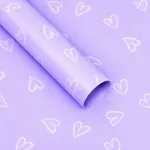 Lastva Popierius pakavimui 70x100 cm 10 lap. HEARTS 1 &scaron;v.violetinis