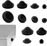 Buxiugk guminių įvorių rinkinys, 60 vnt., 10 mm / 20 mm / 25 mm / 30 mm, bok&scaron;to formos kabelių sandarikliai, sandarinimo apsauginis guminis žiedas kabeliams, laidams, elektros prietaisams, ki&scaron;tukams ir elektros dėžutei