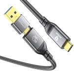 Gigimundo 20 gbps usb c kabelis (0,5 m) thunderbolt 3, palaiko 4k 60hz video pd 100w, usb 3.2 gen2x2 greito įkrovimo kabelis (2-in-1 usb a/c), puikiai tinka mac studio, grafikos plan&scaron;etei, dronui, ekranui