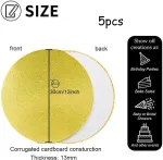 Yiyico torto padėklas, apvalus, 13 mm x skersmuo 30 cm / 12 colių, 5 vnt., daugkartinio naudojimo torto pagrindo lėk&scaron;tės tortams ir pyragams transportuoti (auksinis)
