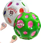 Jollygo &scaron;okdynės kamuolys 9.5 cm 2 vnt. didelis mėnulio kamuolys itin auk&scaron;tai &scaron;okinėjantis lengvas pu medžiagos vaikams ir naminiams gyvūnams interaktyvus žaislas streso mažinimo kamuoliukai vaikams lauke