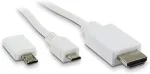 Metronic 470280 Hdmi/mhl/micro Usb kabelis 1.5m baltas