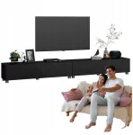 TV staliukas Juoda Tv spintelė 240cm matinis televizoriaus staliukas svetainės Tv spintelės komoda lentyna televizoriui