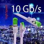 Cat7 tinklo kabelis - cat 7 ethernet kabelis, tinklo / interneto / dsl / modemo / mar&scaron;rutizatoriaus / hub patch kabelis, lan kabelis, raw kabelis, 10 gb/s (s-ftp pimf), patch kabelių rinkinys su rj 45 jungtimi, cat.6a