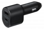 Samsung L5300XBE car charger 2 port, Type-C 45W, USB-A 15W (Juodas)