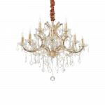 Pakabinamas &scaron;viestuvas Ideal Lux Suspended lamp with 12 lights NAPOLEON, E14, wood