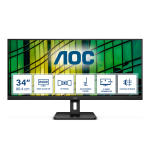 Monitoriius AOC Essential-line U34E2M/BK / 34 inch/Panel VA / WQHD 3440 x 1440 / 100 Hz / 300 cd/m&sup2; / 2xHDMI, DisplayPort / Tilt