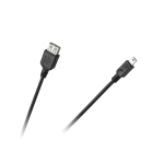 Cabletech Oem USB - mini USB kabelis Juodas