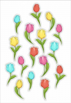 LearnHow Dvi&scaron;alės langų dekoracijos - Tulips 02 16vnt