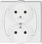 Karlik Elektrotechnik LGPR-2z LOGO Lizdas double su/u balta LGPR-2z