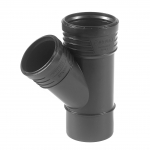 Wavin Reducing Tee 45 &deg; SiTech + 110 x 75 mm juoda (3067758)